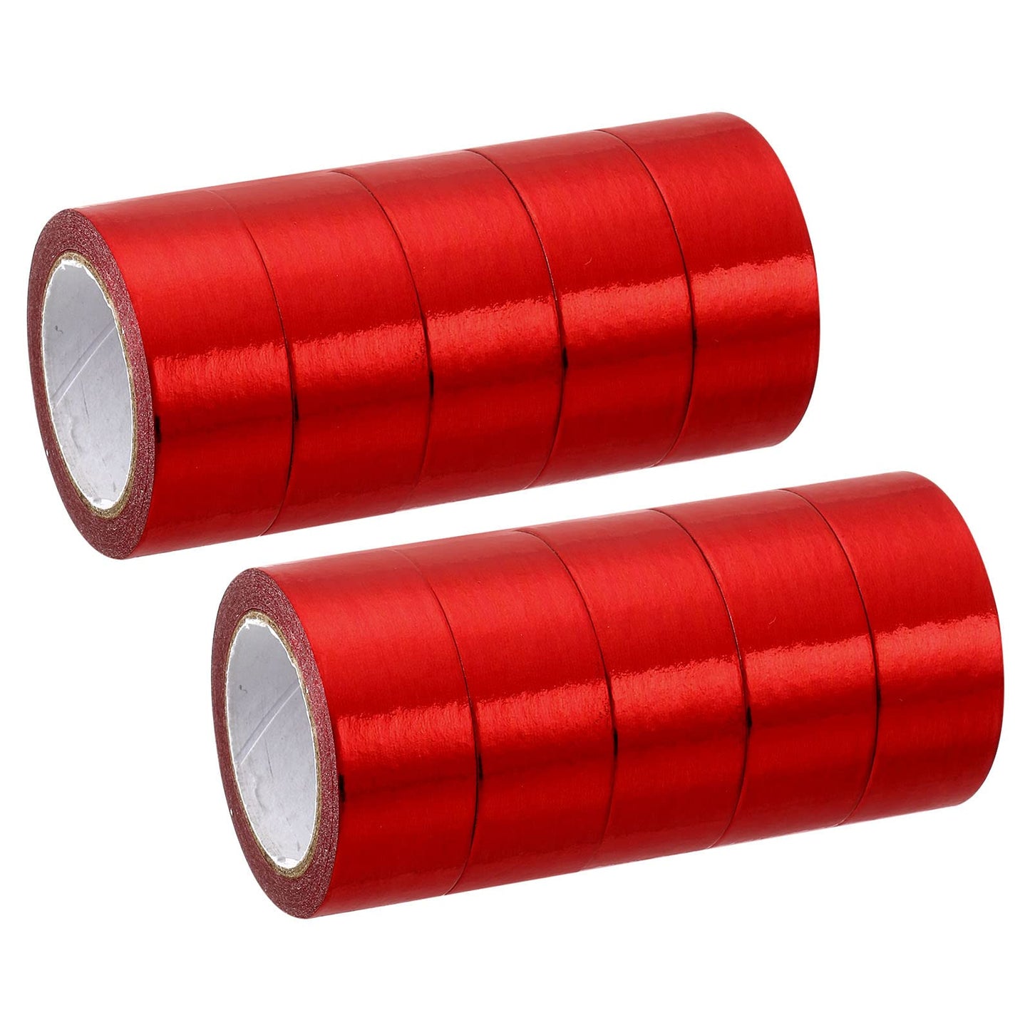 Shimmering Crimson Metallic Washi Tape 15mm x 5m 10 Pack