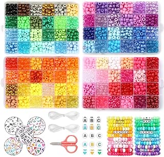 3200 Pony Beads Bulk in 96 Colors with Storage and Tools