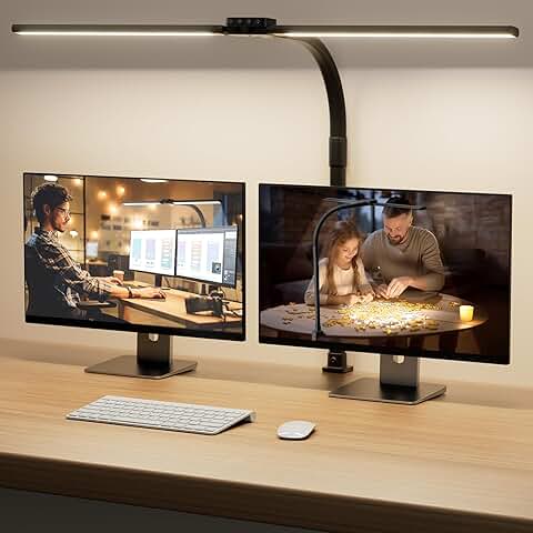 Adjustable Eye-Caring LED Desk Lamp with Clamp