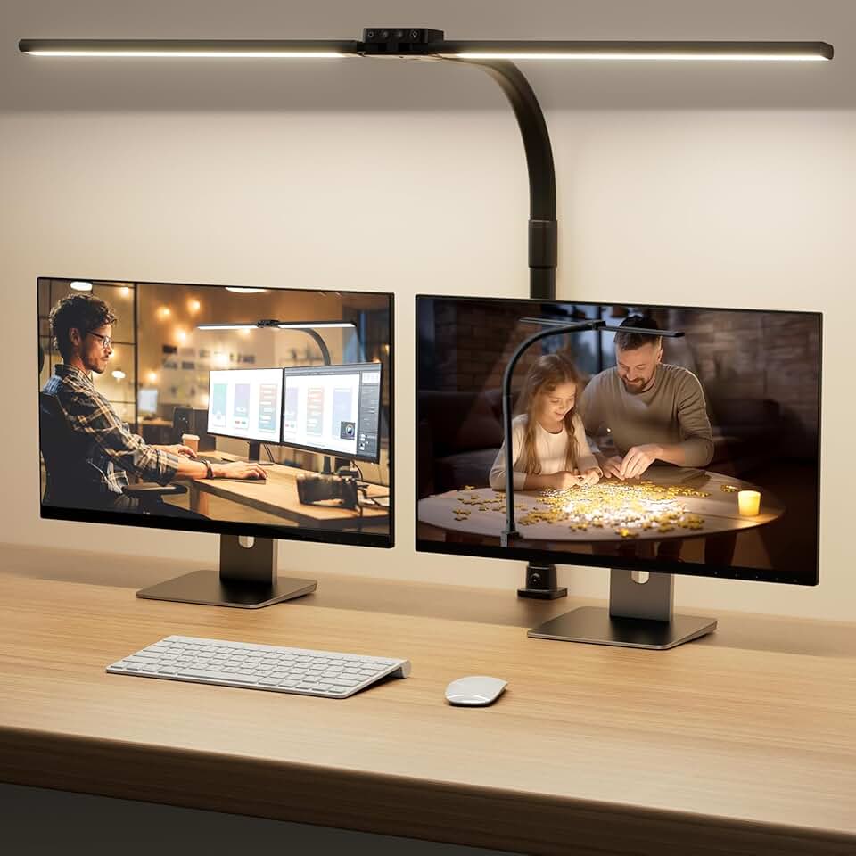 Adjustable Eye-Caring LED Desk Lamp with Clamp