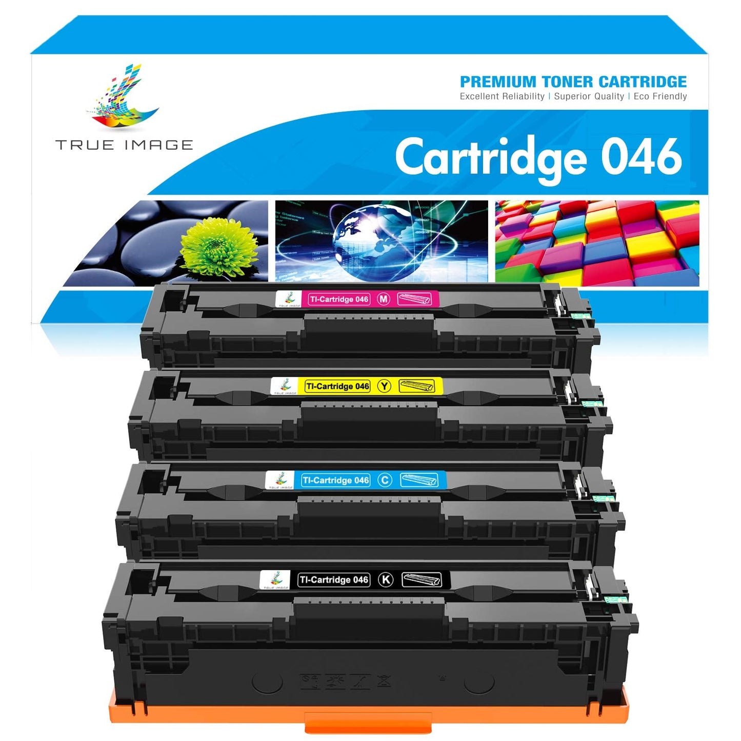 Compatible Toner Cartridge Replacement for Canon 046 MF733Cdw CRG-046 Color ImageCLASS MF733Cdw MF731Cdw MF735Cdw LBP654Cdw MF733 Printer Ink (Black Cyan Yellow Magenta, 4-Pack)