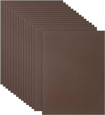 100 Sheets 8.5x11 Dark Brown Cardstock for Crafts