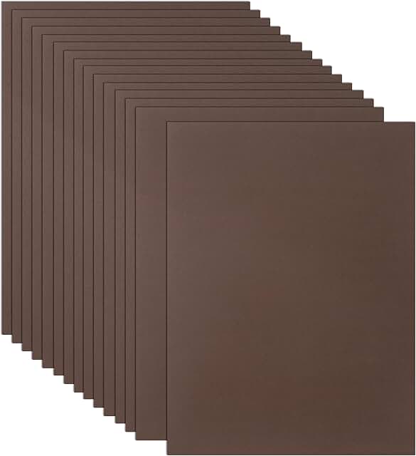 100 Sheets 8.5x11 Dark Brown Cardstock for Crafts