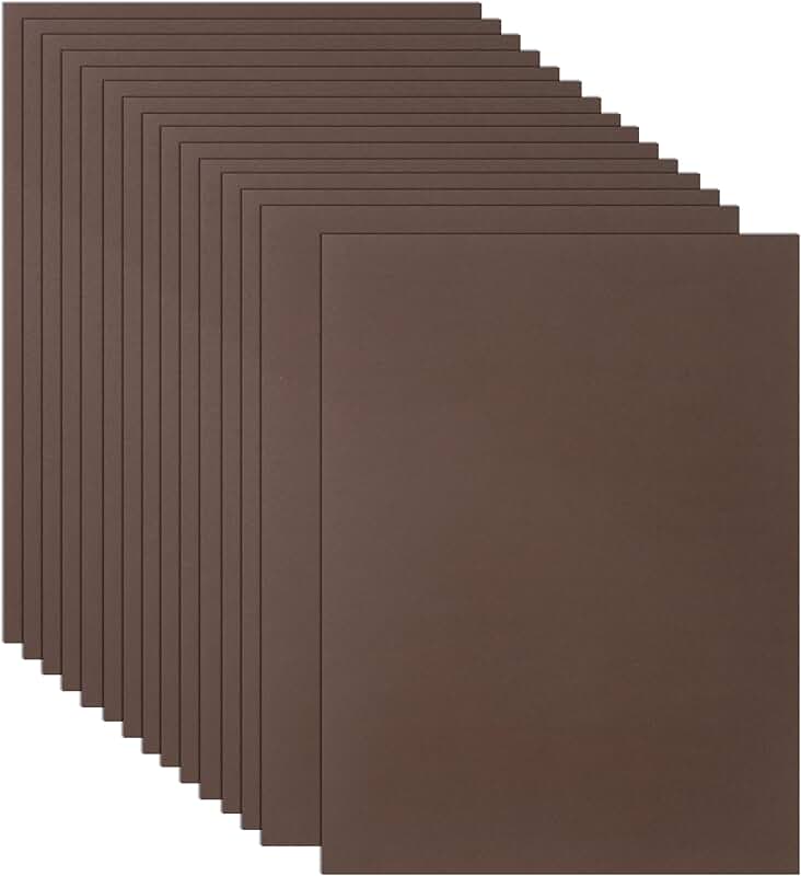 100 Sheets 8.5x11 Dark Brown Cardstock for Crafts