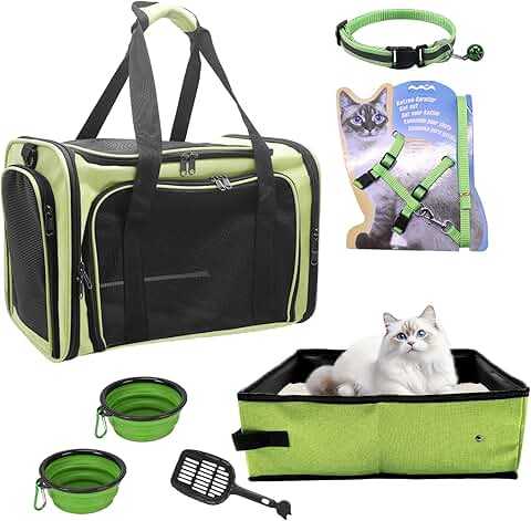 Soft Cat Carrier and Folding Travel Litter Box
