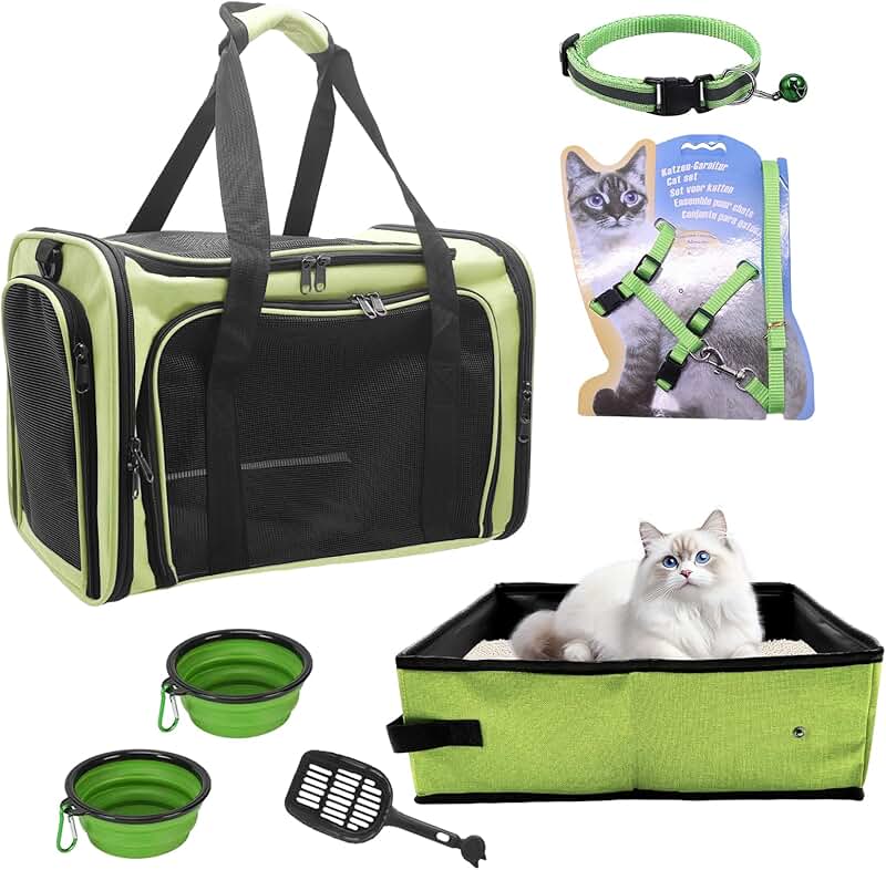 Soft Cat Carrier and Folding Travel Litter Box