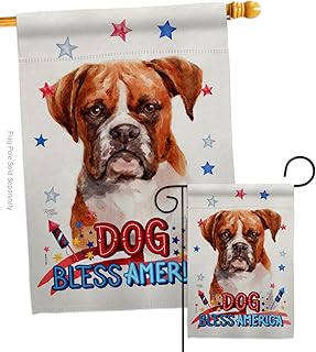 Patriotic Dog Garden Flag Set for Yard or Gift
