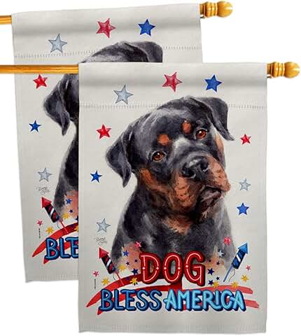 Patriotic Dog House Flag Set for Garden or Yard