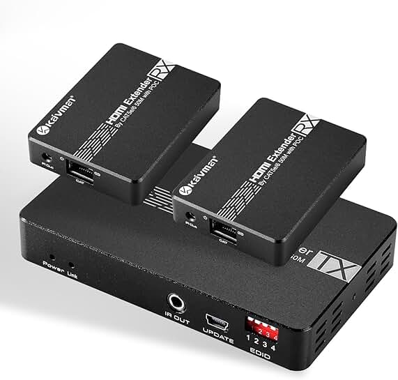 HDMI Extender Over Ethernet, 1080P, 196ft, 1x2 Splitter