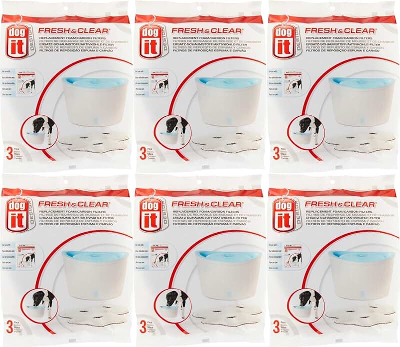 Replacement Foam Filter for Dogit Fountain 18 Pack
