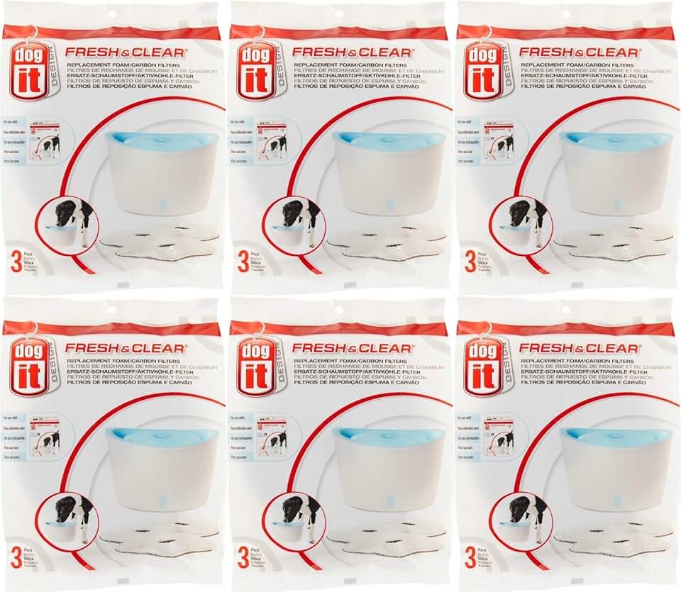Replacement Foam Filter for Dogit Fountain 18 Pack