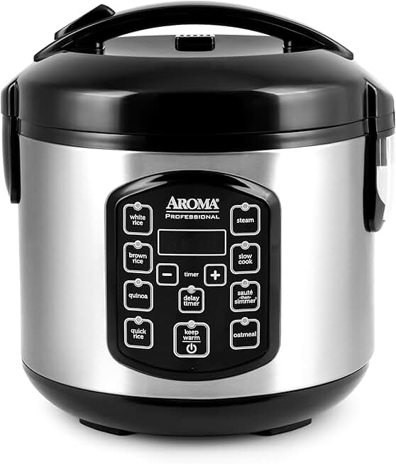 Digital Rice Cooker and Multicooker, 4-Cup Uncooked