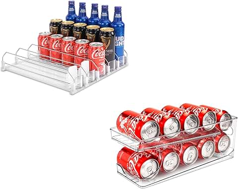 Automatic Rolling Soda Can Organizer for Refrigerator