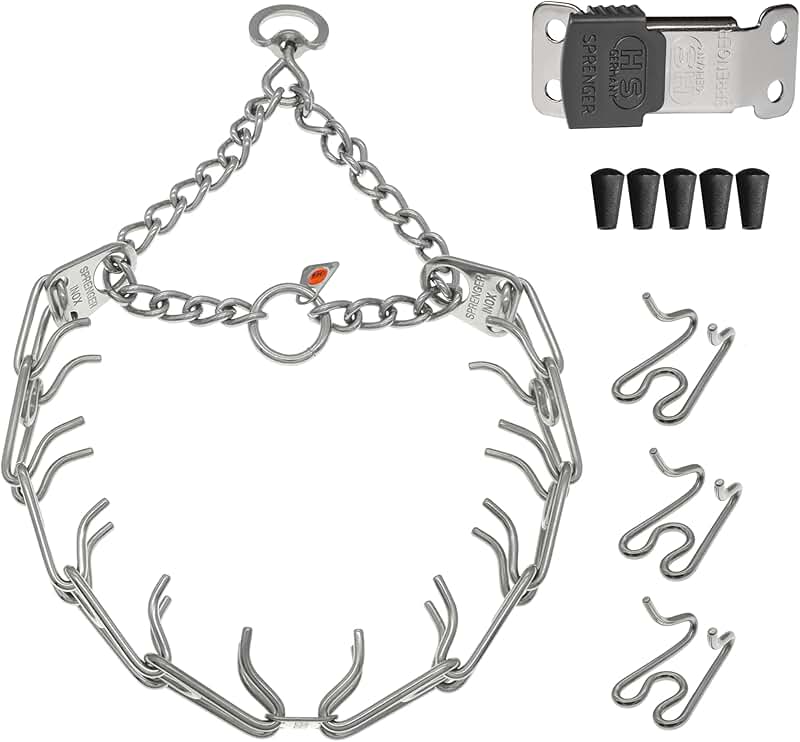 Stainless Steel Prong Dog Collar with Quick Release