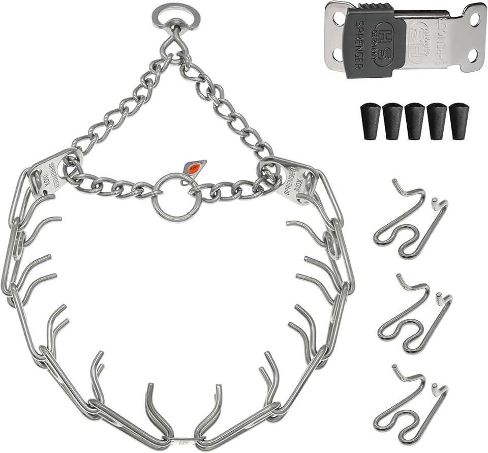 Stainless Steel Prong Dog Collar with Quick Release