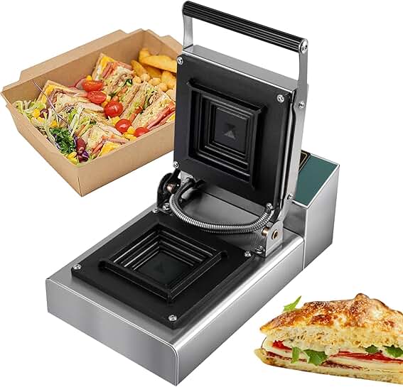 1000W Non-Stick Sandwich Press for Home and Commercial Use