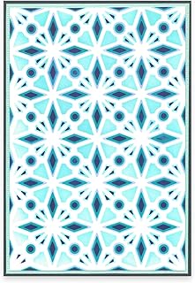 Set of four layered stencil templates with geometric crystal designs