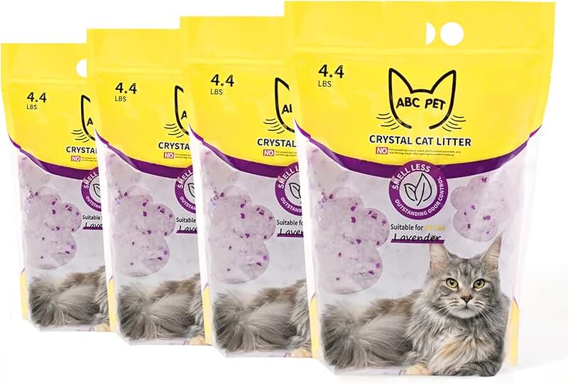 Cat litter with odor control, low dust, and lavender scent