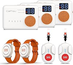 Wireless Elderly Caregiver Pager with Vibrate and Display