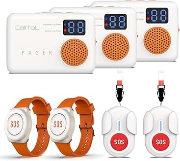 Wireless Elderly Caregiver Pager with Vibrate and Display
