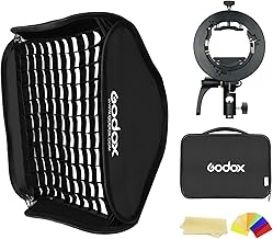 Foldable 23x23 inch Softbox with Grid and Mount
