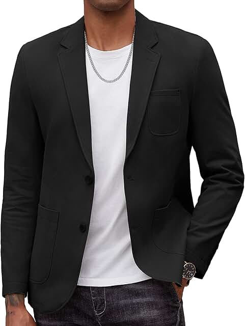Men's Casual Cotton Blazer with Regular Fit