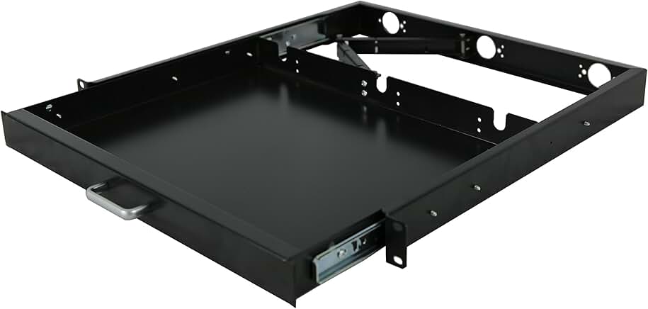 1U Rack Mount Sliding Keyboard Tray for Server Rack
