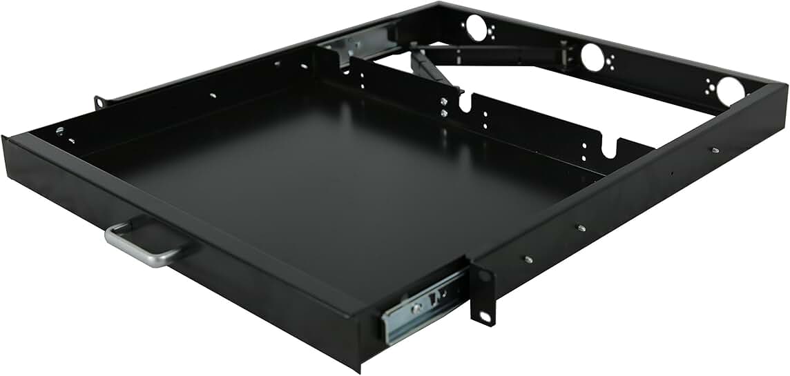 1U Rack Mount Sliding Keyboard Tray for Server Rack