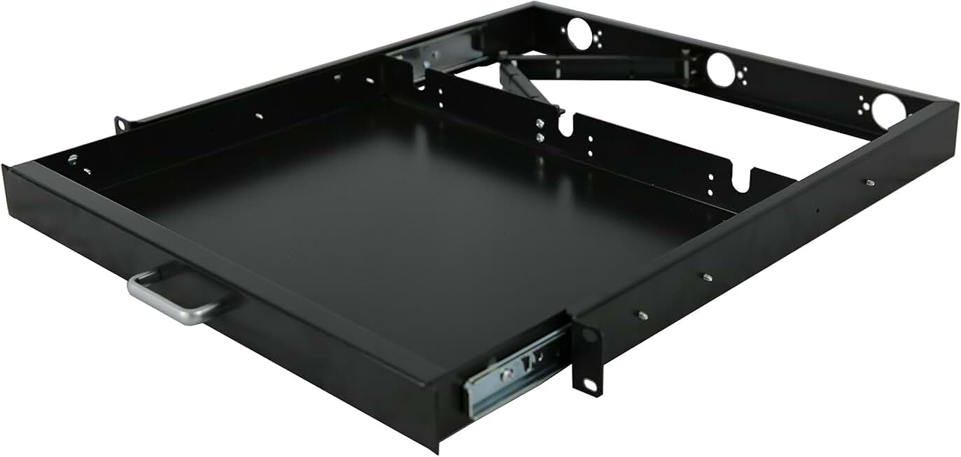 1U Rack Mount Sliding Keyboard Tray for Server Rack
