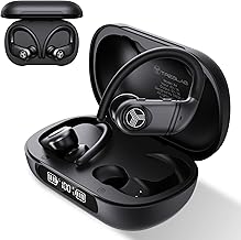 Wireless Earbuds with Earhooks, 253H Battery, Waterproof