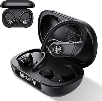 Wireless Earbuds with Earhooks, 253H Battery, Waterproof