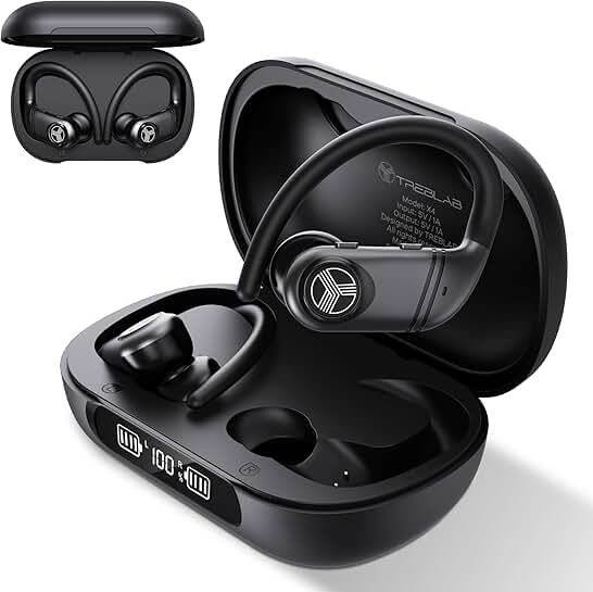 Wireless Earbuds with Earhooks, 253H Battery, Waterproof