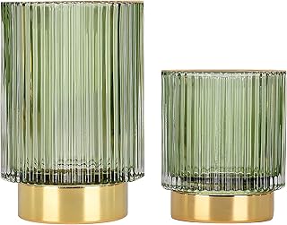Glass Makeup Brush and Pen Holder in Green
