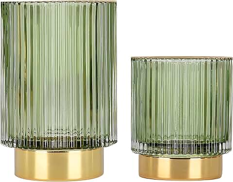 Glass Makeup Brush and Pen Holder in Green