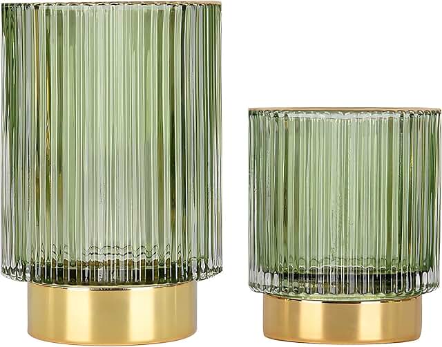 Glass Makeup Brush and Pen Holder in Green