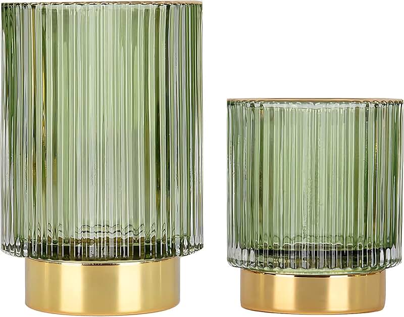 Glass Makeup Brush and Pen Holder in Green