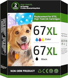 Black Ink Cartridges 2-Pack for HP Printers
