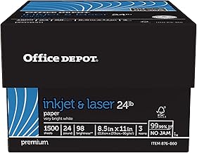 Laser Print Paper, 8.5 x 11, 24 lb, 1500 sheets