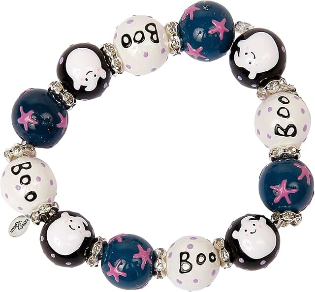 Women's Halloween Beaded Glass & Acrylic Bracelet