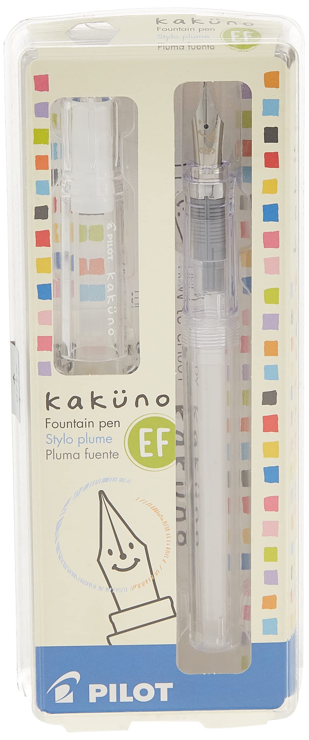 Kakuno Clear Barrel Fountain Pen with Extra Fine Nib