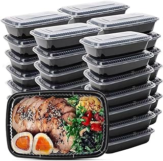 50 Pack 32 oz Food Storage Containers with Lids