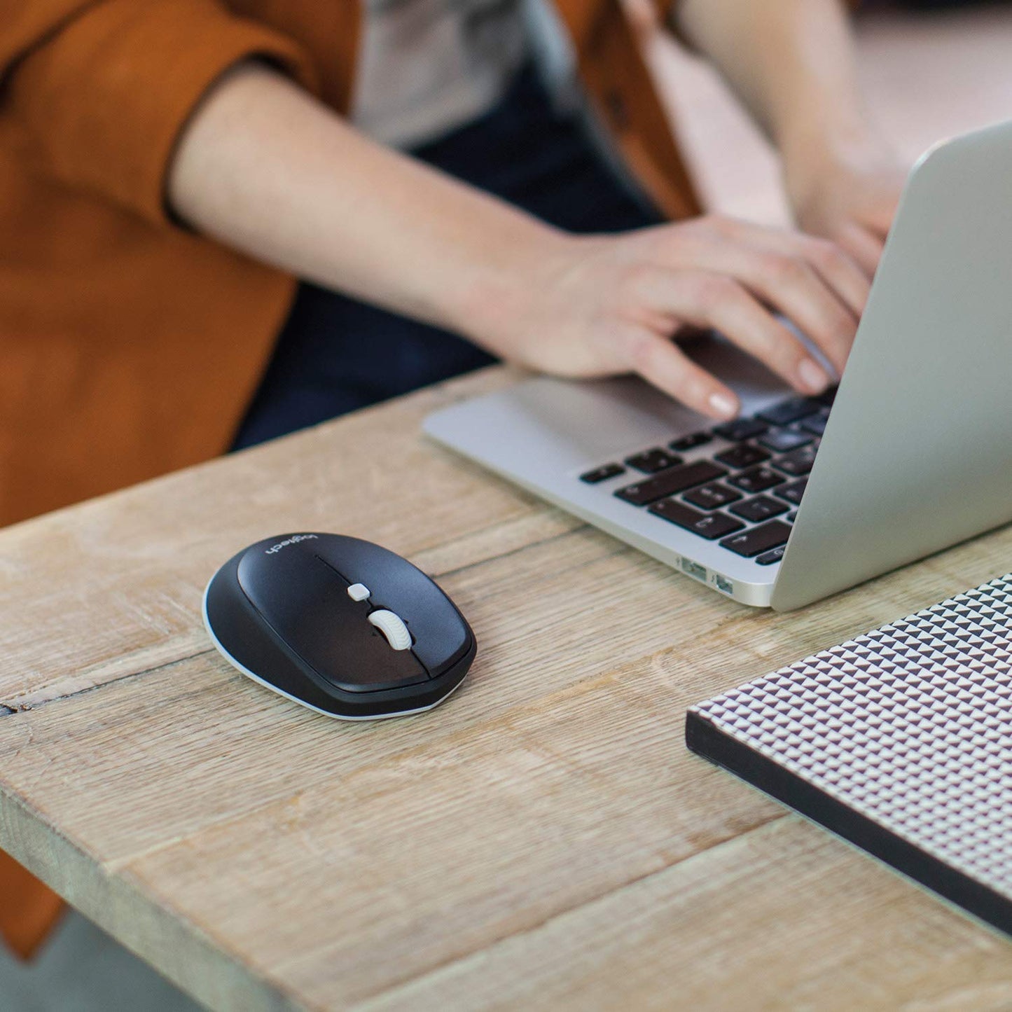 M535 Bluetooth Mouse Compact Wireless Mouse with 10 Month Battery Life Works with Any Bluetooth Enabled Computer, Laptop or Tablet Running Windows, Mac OS, Chrome or Android, Gray - Black