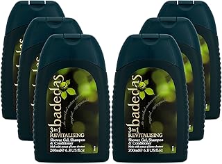 Set of 6 revitalising shower, shampoo, and conditioner 200ml