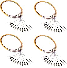 12 Fiber Optic Pigtails, 1.2m, Singlemode, 4 Pack