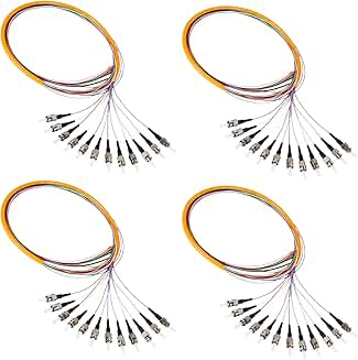 12 Fiber Optic Pigtails, 1.2m, Singlemode, 4 Pack