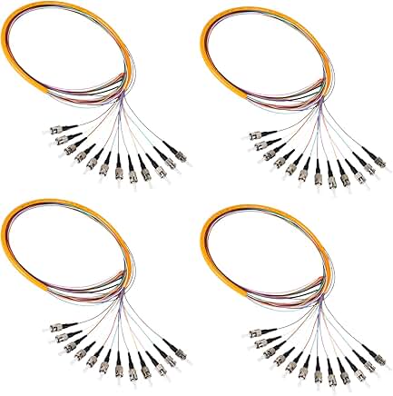 12 Fiber Optic Pigtails, 1.2m, Singlemode, 4 Pack