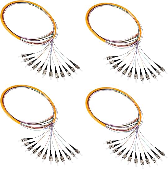 12 Fiber Optic Pigtails, 1.2m, Singlemode, 4 Pack