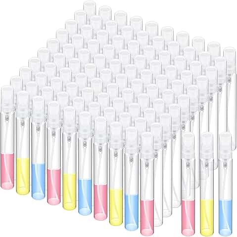 100 Mini Clear Glass Spray Bottles for Perfume and Oils