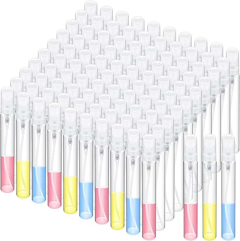 100 Mini Clear Glass Spray Bottles for Perfume and Oils