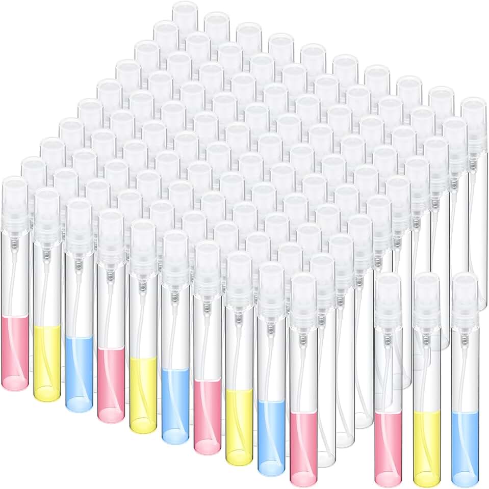 100 Mini Clear Glass Spray Bottles for Perfume and Oils